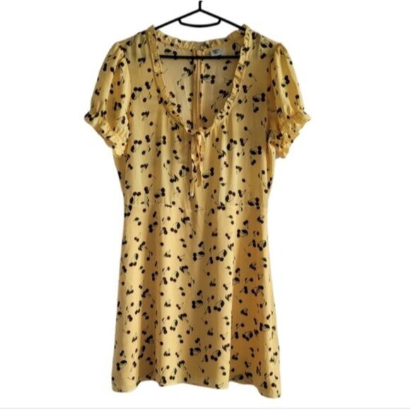 Aritzia Sunday Best Cher Yellow/Iris Bing Dress Size 6 - Picture 3 of 8